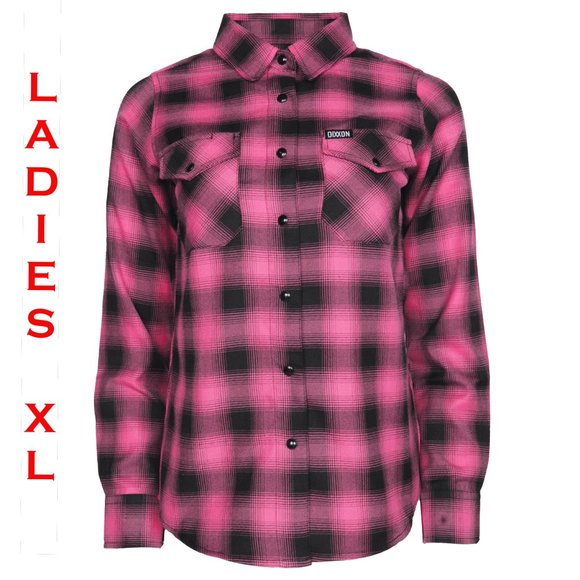 DIXXON SURVIVOR Flannel Shirt - Women's XL - Pink - Picture 1 of 12